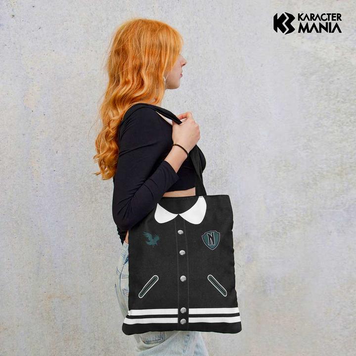 Produktbild Karactermania MERCREDI - Oxford Varsity - Tote Bag Premium '33x40x1cm'