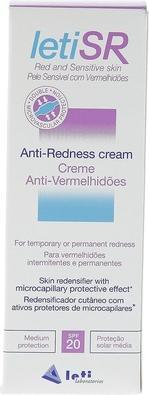 Energy Label Leti LETISR Anti-Redness Cream for Sensitive Skin, 40 ml Cream (40 ml, Day cream, SPF 20)
