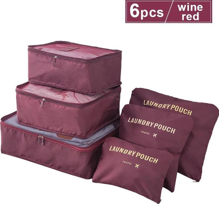 Produktbild Only-Bags.Store 6 PCS Set Travel Organizer Aufbewahrungstaschen Kapazität Koffer Sortierung Organizer Set