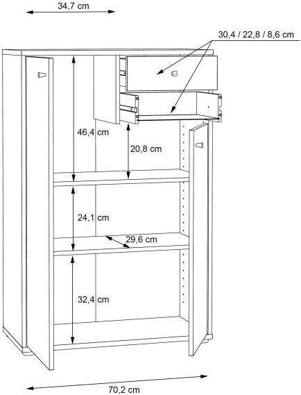 Produktbild Forte Hemmingen (74 x 35 x 111 cm)