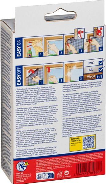 Actual product image tesa Insect screen COMFORT for windows, with Velcro tape, self-adhesive, without drilling (170 x 180 cm)
