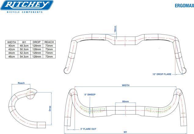 Actual product image Ritchey Comp Ergo Max Di2 Road (42 mm)