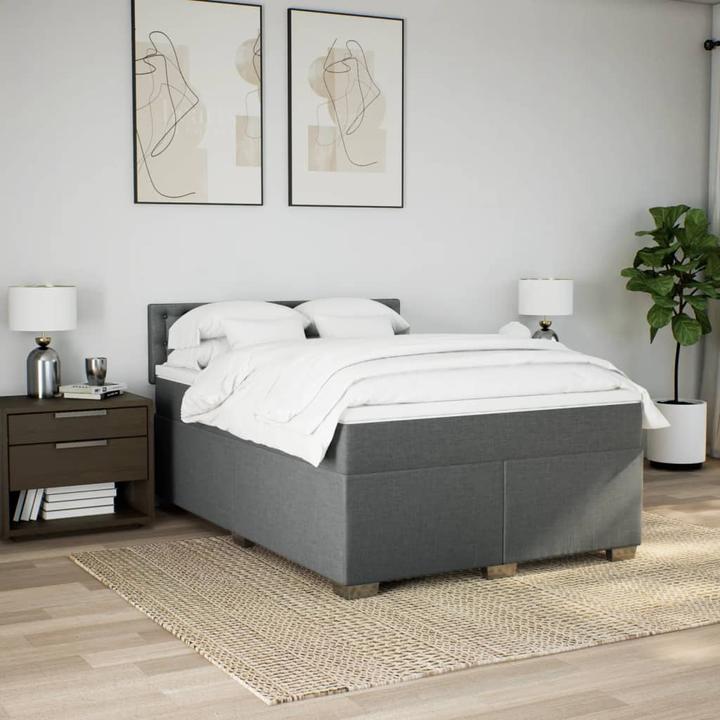 Image du produit VidaXL Bo x lit de saut avec matelas 140 x 200 cm Tissu (140 x 200, 140 x 200)