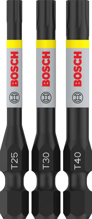 Produktbild Bosch Professional Zubehör PRO Torx Impact Bit, T25, T30, T40, 55 mm, 3-tlg. (T30, T25, T40)