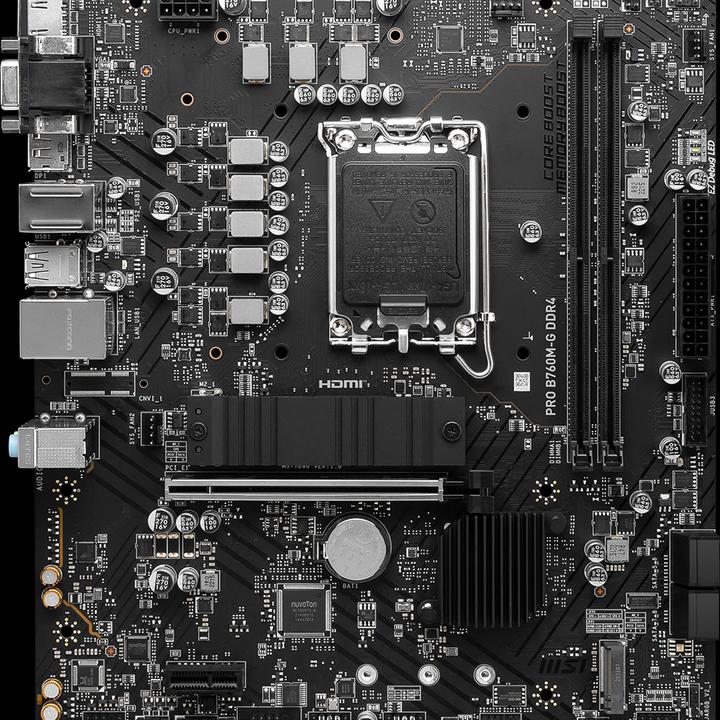 Produktbild MSI MB PRO B760M-G DDR4 (B760,S1700,mATX,Intel) (LGA 1700, Intel B760, uATX)