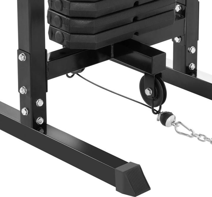 Produktbild Gymrex Kabelzug Kabelzugstation Seilzug Fitness Zugturm 150 kg 24 Gewichte 6,8 kg
