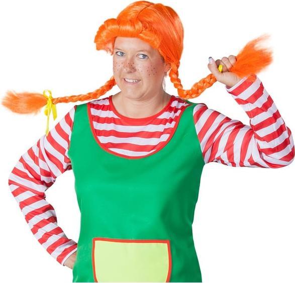 Produktbild Fasnacht Perücke Zopf geflochten orange