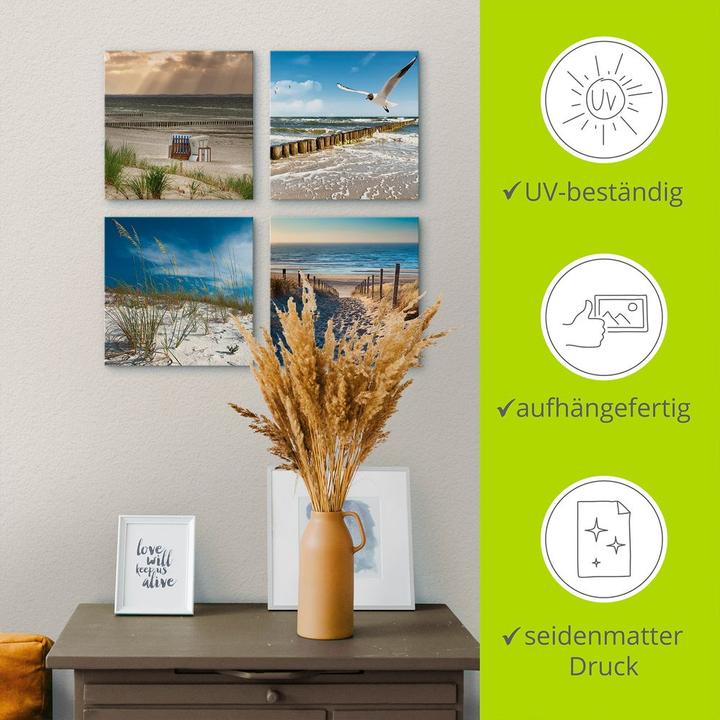 Produktbild Artland Einsamer Strand Ostsee Sanddüne Gräser K2VB (30 x 30 cm)