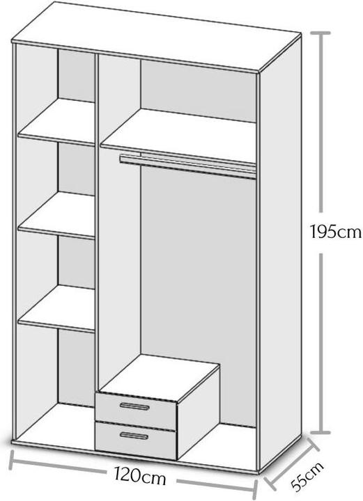 Image du produit Pol-Power Karl (120 x 55 x 195 cm)