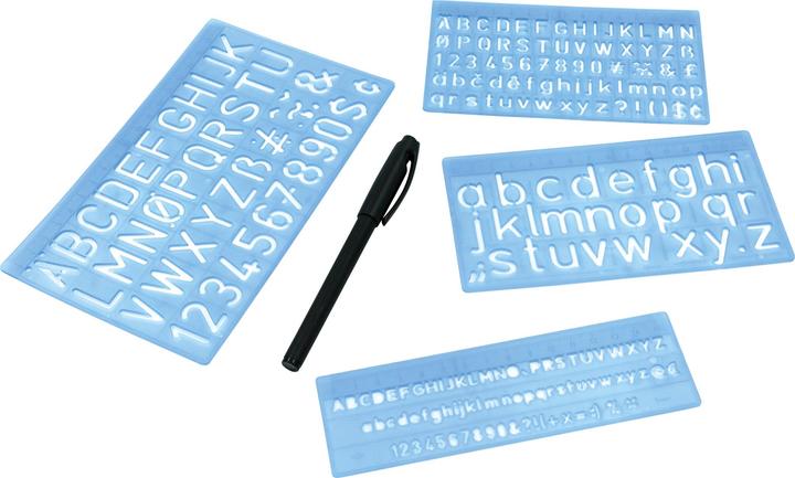 Produktbild Wedo Schriftschablonen Set (118 mm)