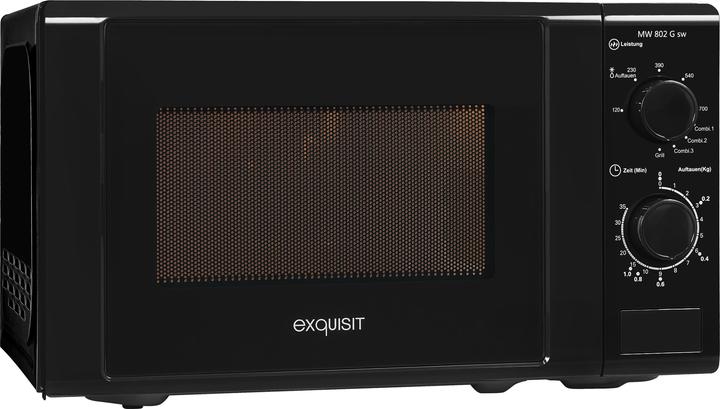 Actual product image Exquisit MW802G black, with grill function (20 l)