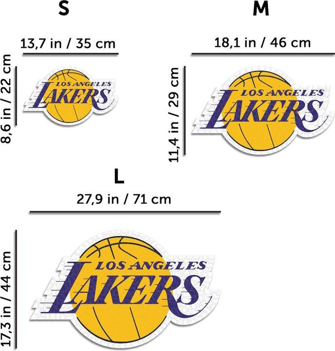 Immagine prodotto Iconic NBA - Los Angeles Lakers - Logo - Puzzle in Legno Taglia M (270 Pezzi) (270 pezzi)