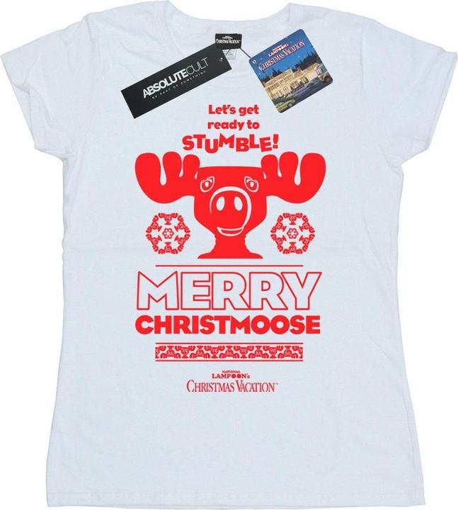Actual product image National Lampoon´s Vacation Womens/Ladies Merry Christmoose Cotton T-Shirt (L)