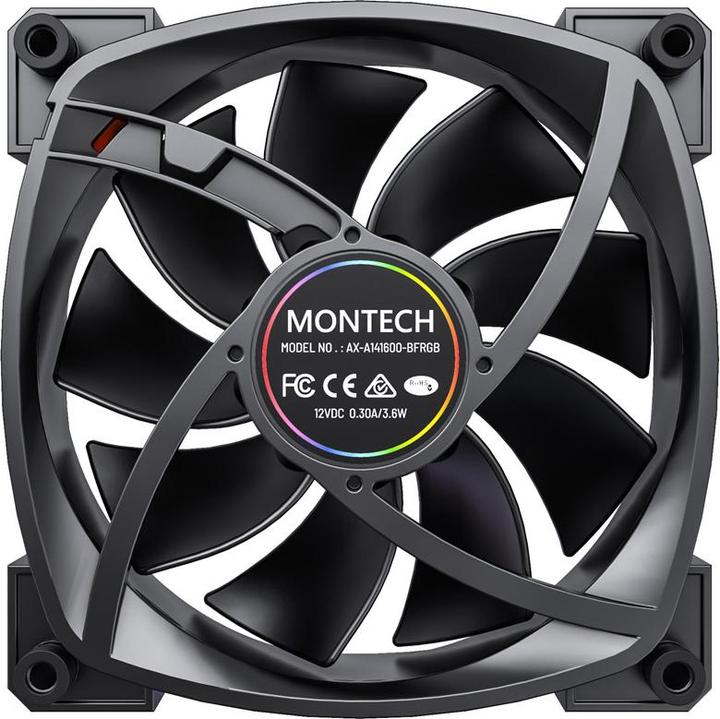 Actual product image Montech RX140 PWM - black (140 mm, 1 x)