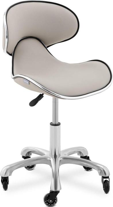 Physa Rollhocker mit Lehne Drehhocker mit Rollen Kosmetikhocker höhenverstellbar