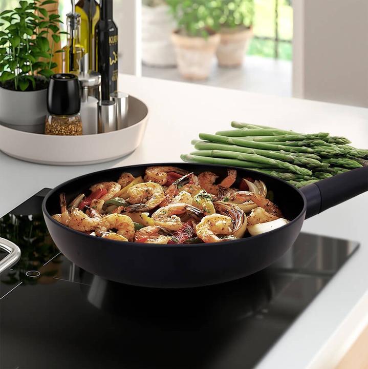 Actual product image Maestro Patelnia/Wok Marble 28cm MR-1217-28 (28 cm, Frying pan, Wok, Aluminium, Stainless steel)