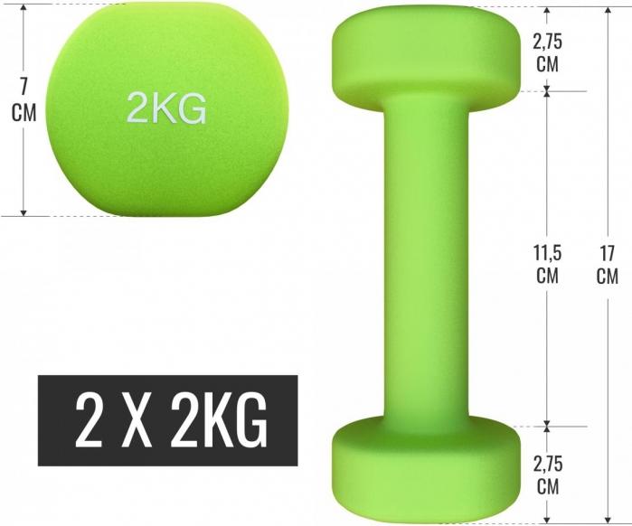Produktbild Gorilla Sports Hantelkoffer (2 x 2 kg, 2 x 3 kg, 2 x 1 kg)