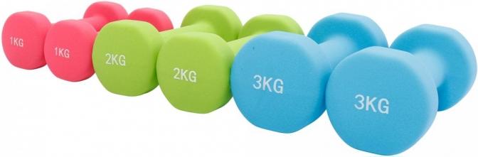 Produktbild Gorilla Sports Hantelkoffer (2 x 2 kg, 2 x 3 kg, 2 x 1 kg)