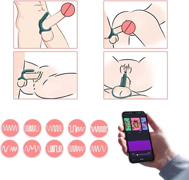 Produktbild Magic Motion Rise Smart Wearable Cockring Green (3.70 cm)