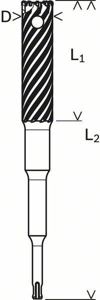 Actual product image Bosch Professional Zubehör PRO SDS plus Rebar Cutter drill bit, 20 x 120 x 300 mm (20 mm)