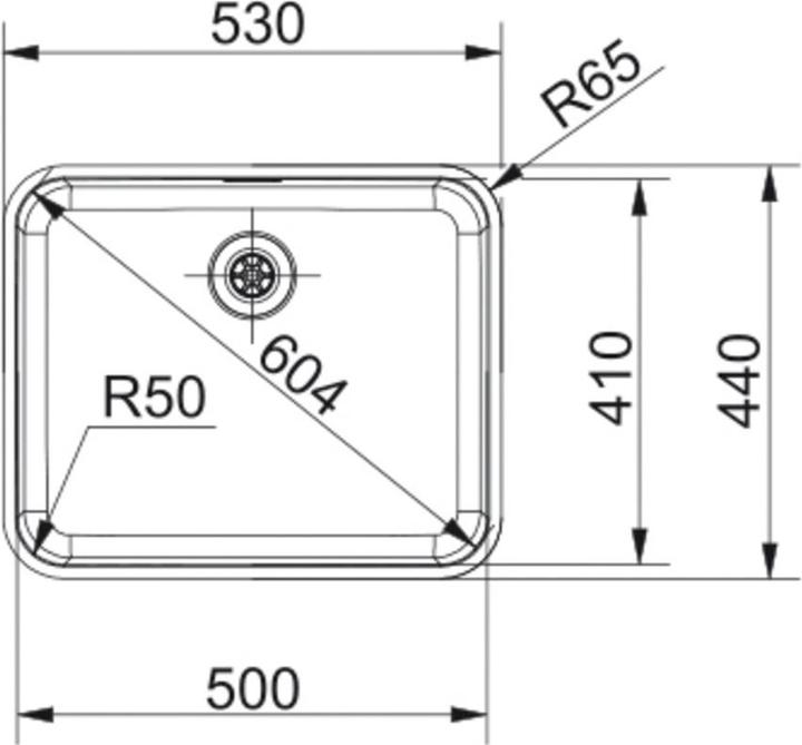 Produktbild Franke Edelstahlspüle Largo LAX 110-50/41 (Unterbauspüle, 55 cm)