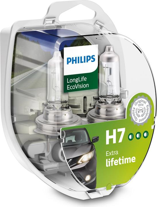 Actual product image Philips LongLife EcoVision 12972LLECOS2 Lamp pour éclairage avant (H7)