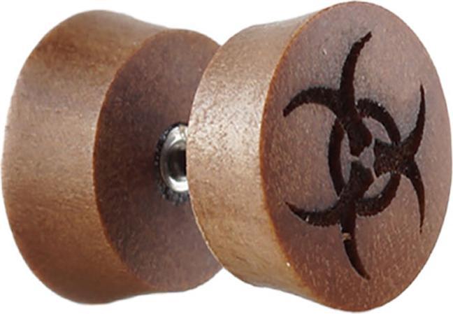 Immagine prodotto Star Piercing Finta spina in legno di Sawo con rischio biologico (senza ottone, Organico)