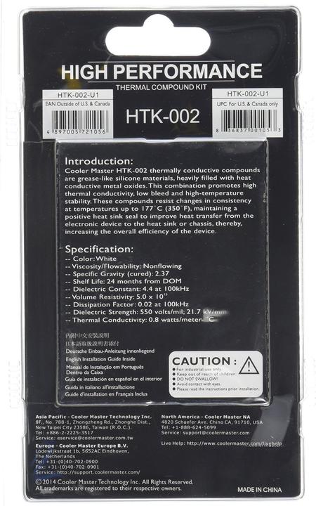 Actual product image Cooler Master Thermal Conductive Paste (4.50 W/m K, 5 g)