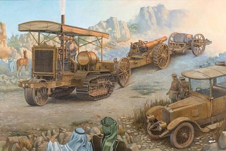 Actual product image Roden Holt 75 Artillery Tractor w/BL 8-inch Howitzer