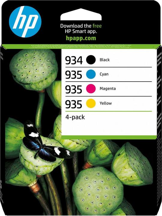 Actual product image HP 934 Black/935 Cyan/Magenta/Yellow 4-pack Original Ink Cartridges