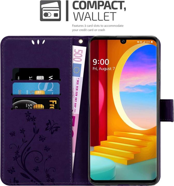 Produktbild Cadorabo Hülle für LG Velvet mit Blumen Muster (LG Velvet)