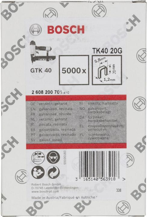 Actual product image Bosch Professional Zubehör Clamp TK40 20G, 1.2 mm, 20 m