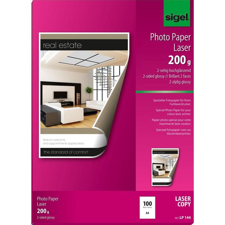 Actual product image Sigel Laser photo paper (170 g/m², A4, 100 x)