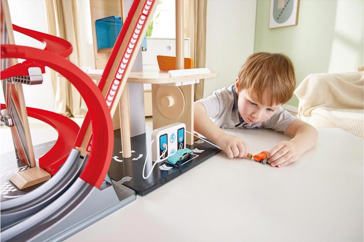 Actual product image Hape Stunt track with charging station