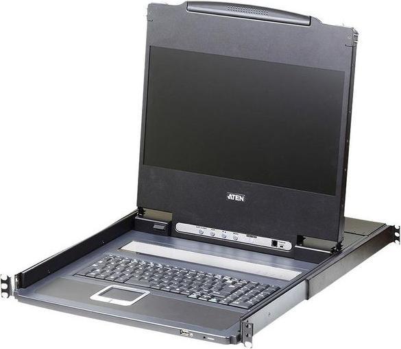 Produktbild Aten CL6700MW CH Single Rail 17,3"-LCD Konsole (USB, HDMI / DVI / VGA) CH-Layout