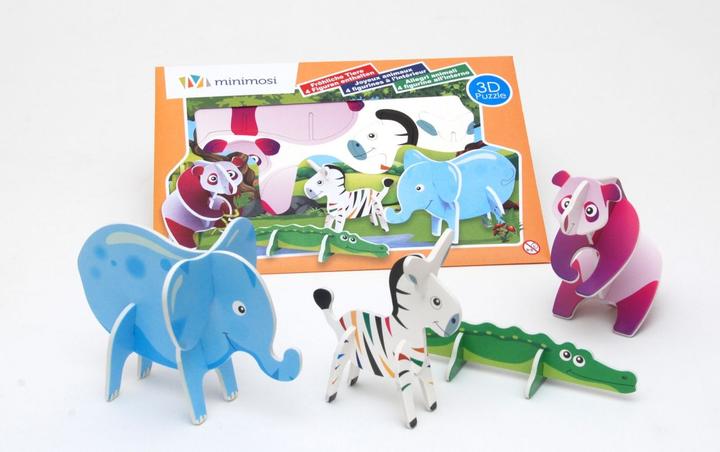 Produktbild Goobay Minimosi Puzzle 3D Wild Animals orange