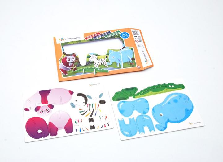 Produktbild Goobay Minimosi Puzzle 3D Wild Animals orange