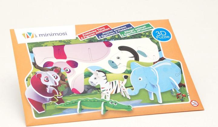 Produktbild Goobay Minimosi Puzzle 3D Wild Animals orange