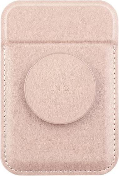 Uniq Flixa magnetyczny portfel na karty z podpórką różowy/blush pink MagSafe