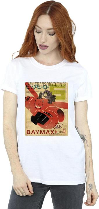 Produktbild Disney Big Hero 6 Baymax Flying Baymax Newspaper TShirt (L)
