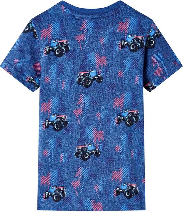 VidaXL Kinder-T-Shirt Dunkelblau Melange 104,Material: 100 (104)