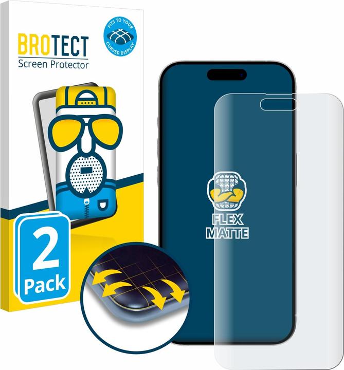 Image du produit BROTECT Full-Cover Protection Mat (2 pièce(s), Apple iPhone 15 Pro Max)