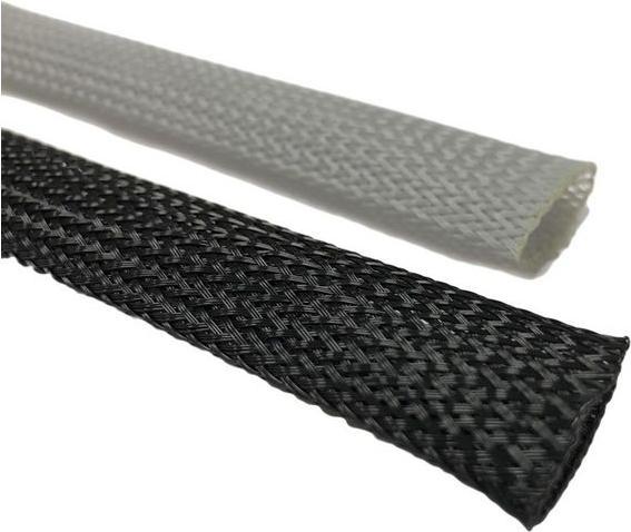Image du produit Rs Pro Gaine de câble noir PET pour câble Ø 7mm à 15mm, longueur 15m Tressé extensible (Gaines pour câbles, 15.50 cm)
