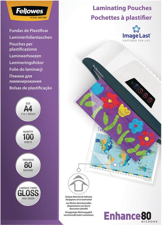 Fellowes Enhance 80 (A4, 100 Stück, 80 µm)