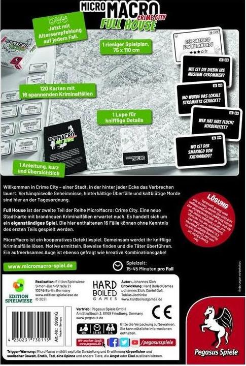 Produktbild Pegasus MicroMacro: Crime City 2 - Full House (Deutsch)