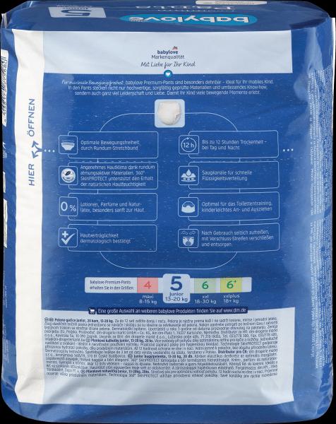 Produktbild dm babylove Pants Premium (Gr. 5, Tragepack, 20 Stück)