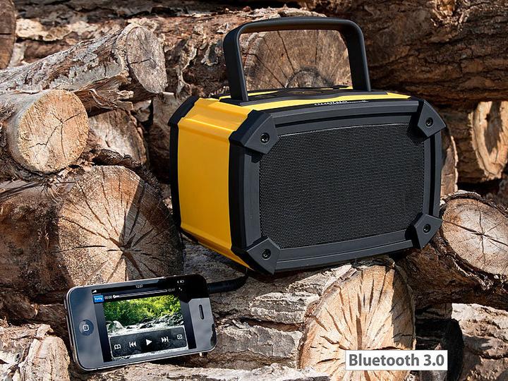 Produktbild Auvisio Outdoor-Lautsprecher mit Bluetooth (Netzbetrieb, Akkubetrieb)