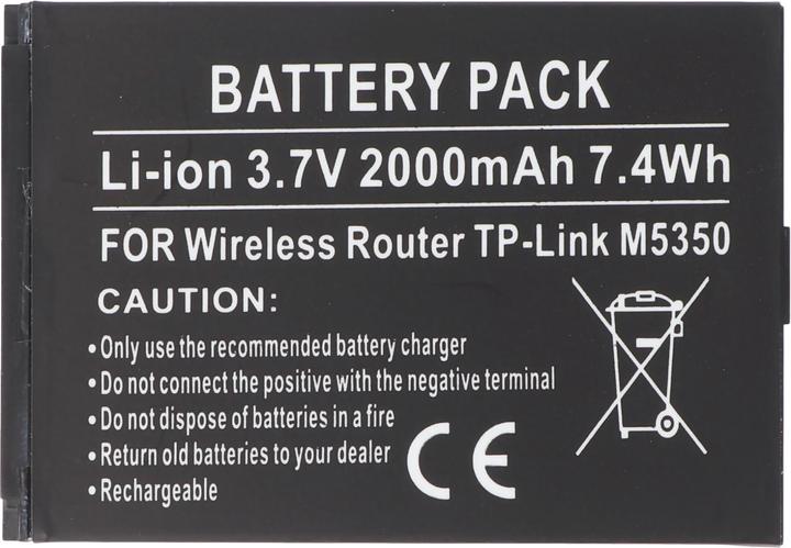 Actual product image AccuCell Akku für Wireless Router TP-Link M5350 (1 pcs., Device specific, 2000 mAh)