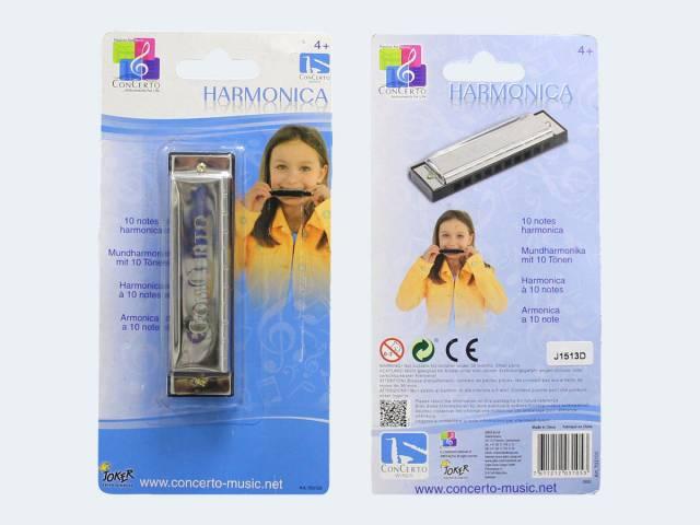 Actual product image harmonica 10 voices metal 10cm