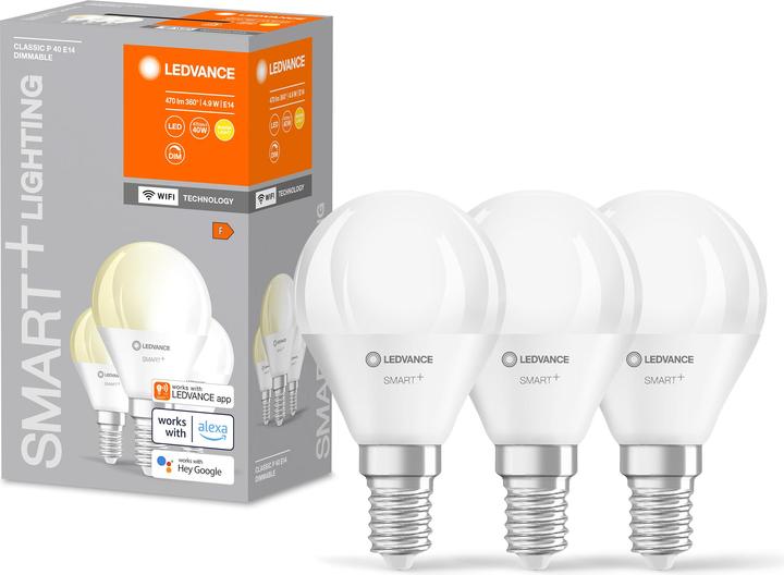 Actual product image Ledvance Smart+ Mini (E14, 4.90 W, 470 lm, 3 x, F)